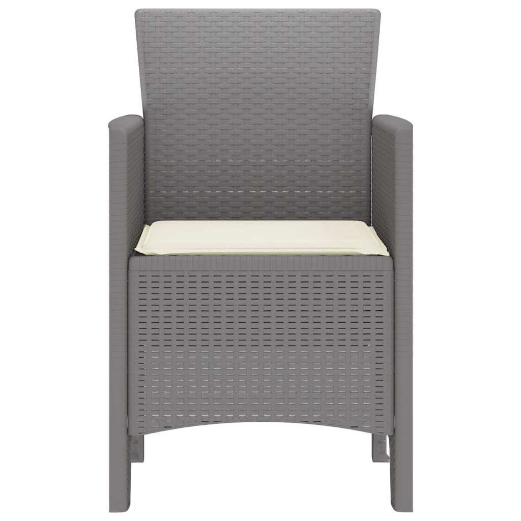 Sedia da Giardino 4 pcs Grigio chiaro 53 x 49 x 85 cm