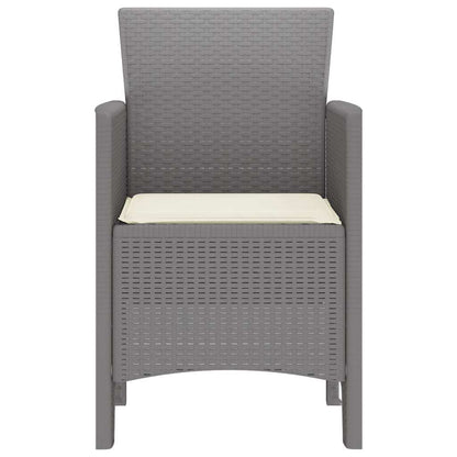 Sedia da Giardino 4 pcs Grigio chiaro 53 x 49 x 85 cm