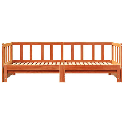 Letto giorno con trundle Marrone cerato 203,5 x 184 x 66 cm
