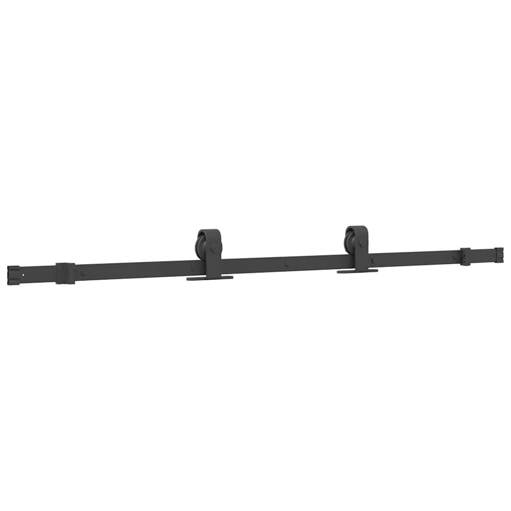 Porta Scorrevole con Ferramenta Nera 76x205 cm in Vetro ESG