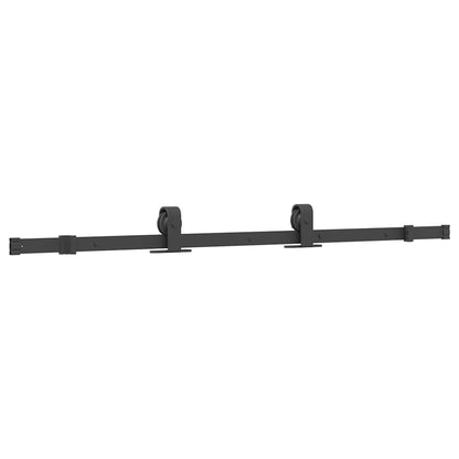 Porta Scorrevole con Ferramenta Nera 76x205 cm in Vetro ESG