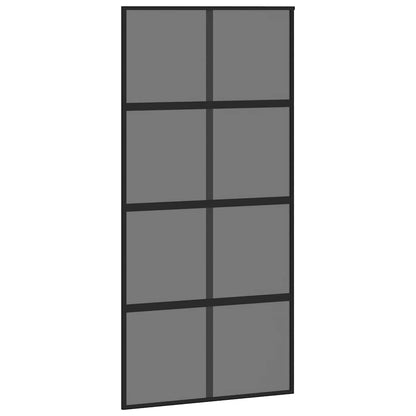Porta Scorrevole Ferramenta Nera 102,5x205 cm Vetro Temperato