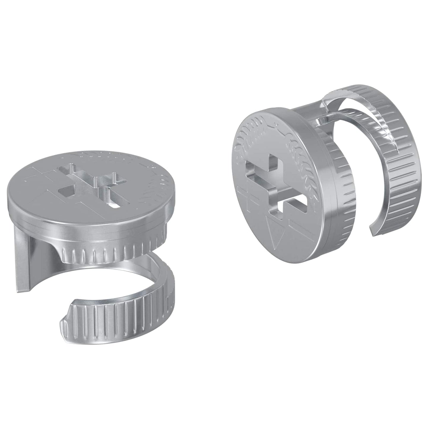 Dadi con bloccaggio a cam 2 pcs Argento 12 x 10 mm Metallo