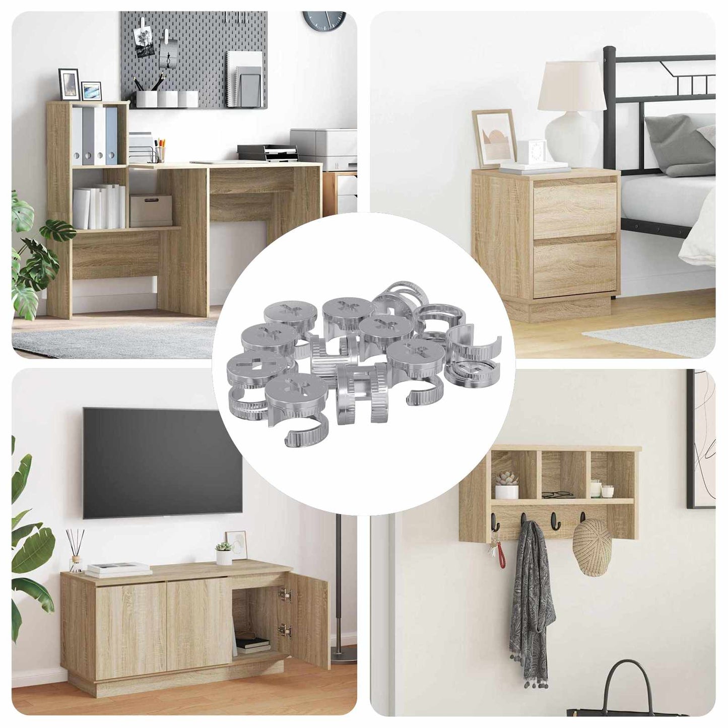 Dadi con bloccaggio a cam 8372 pcs Argento Metallo