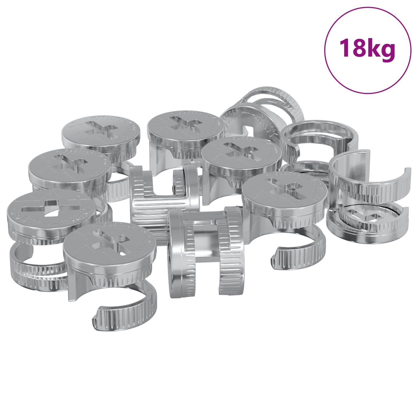 Dadi con bloccaggio a cam 8372 pcs Argento Metallo