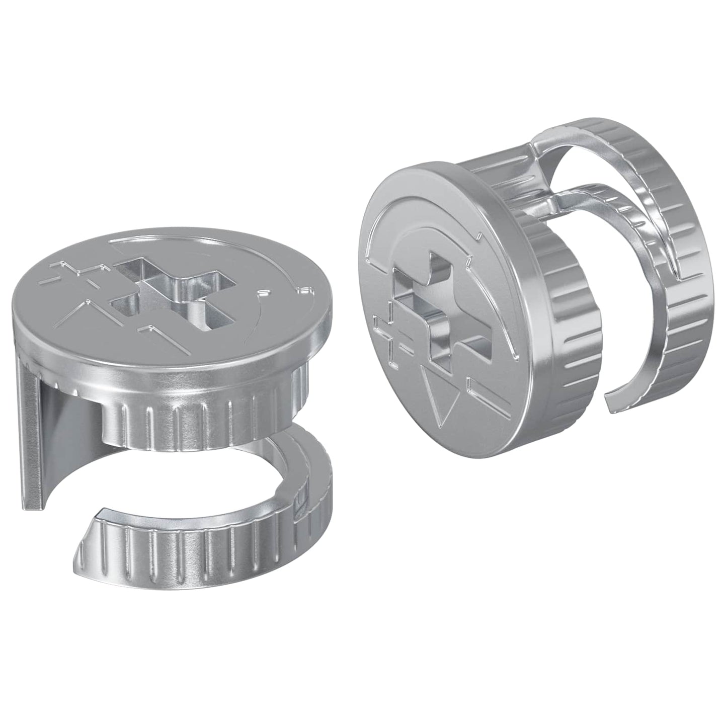 Dadi con bloccaggio a cam 2 pcs Argento 15 x 11,5 mm Metallo