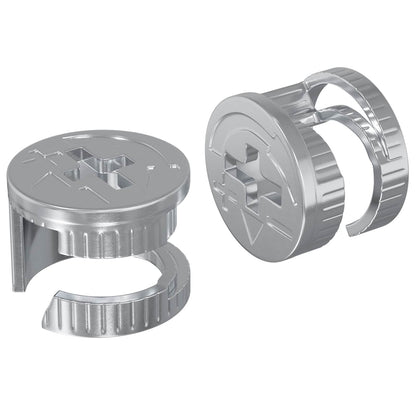 Dadi con bloccaggio a cam 2 pcs Argento 15 x 11,5 mm Metallo