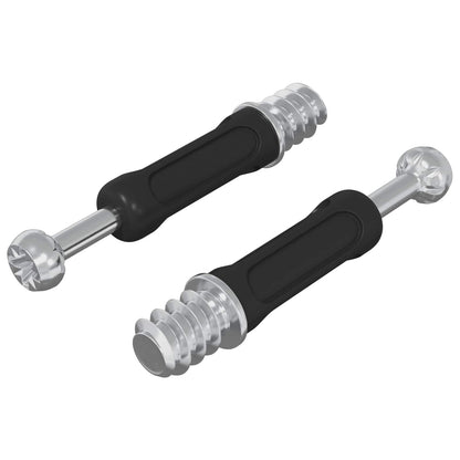 Vite per Blocco a Camma 2 pcs Argento e Nero M6 x 40 mm Metallo