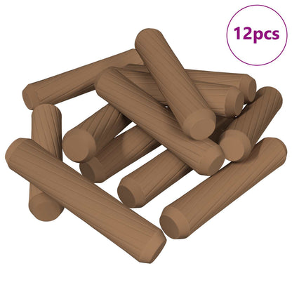 Dowel in legno 12 pcs Marrone Ã˜8 x 35 mm Legno massello