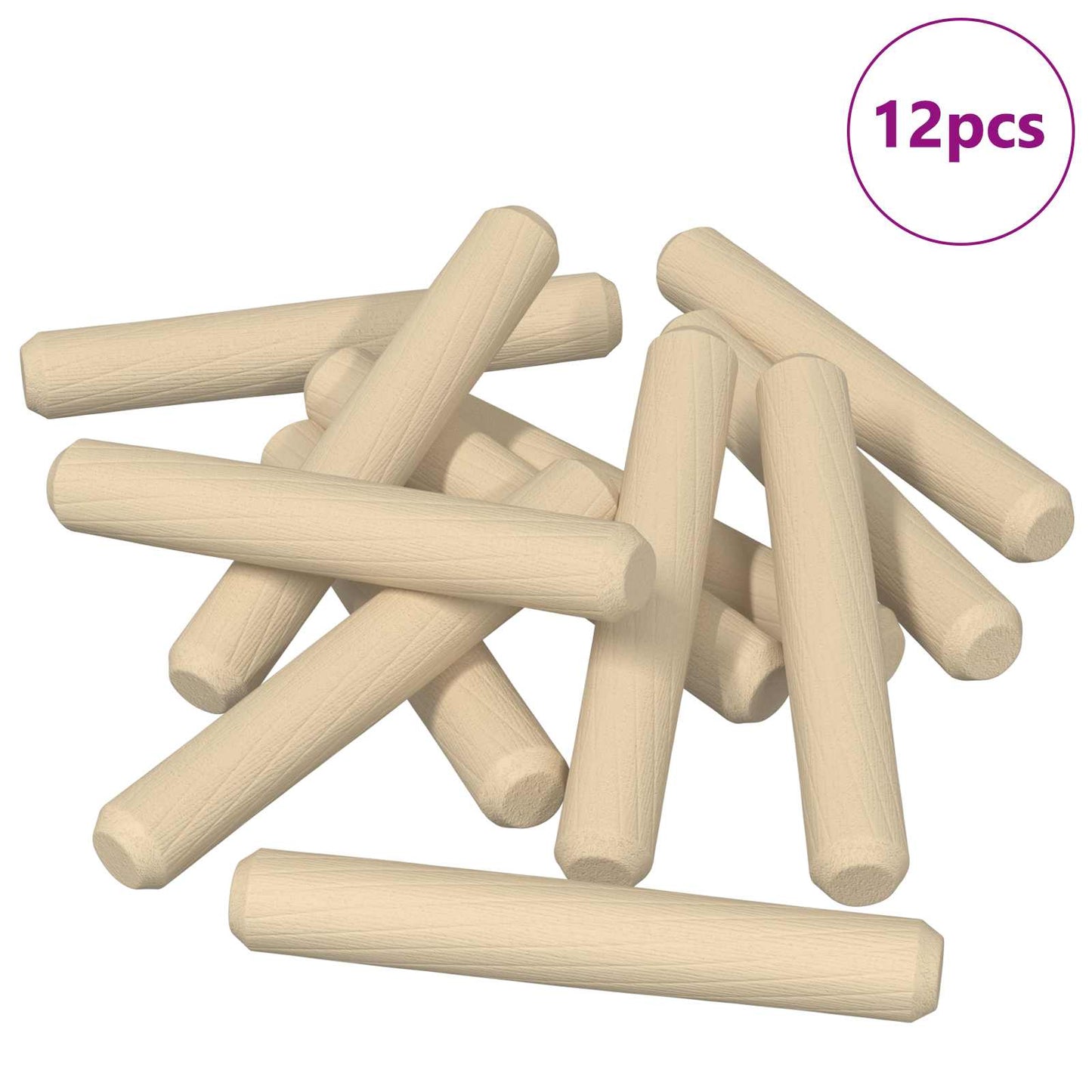 Dowel in legno 12 pcs Marrone Ã˜8 x 50 mm Legno massello
