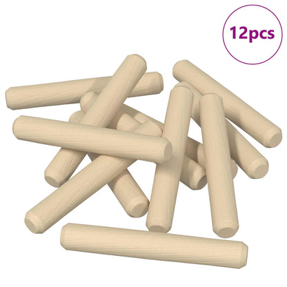 Dowel in legno 12 pcs Marrone Ã˜8 x 50 mm Legno massello