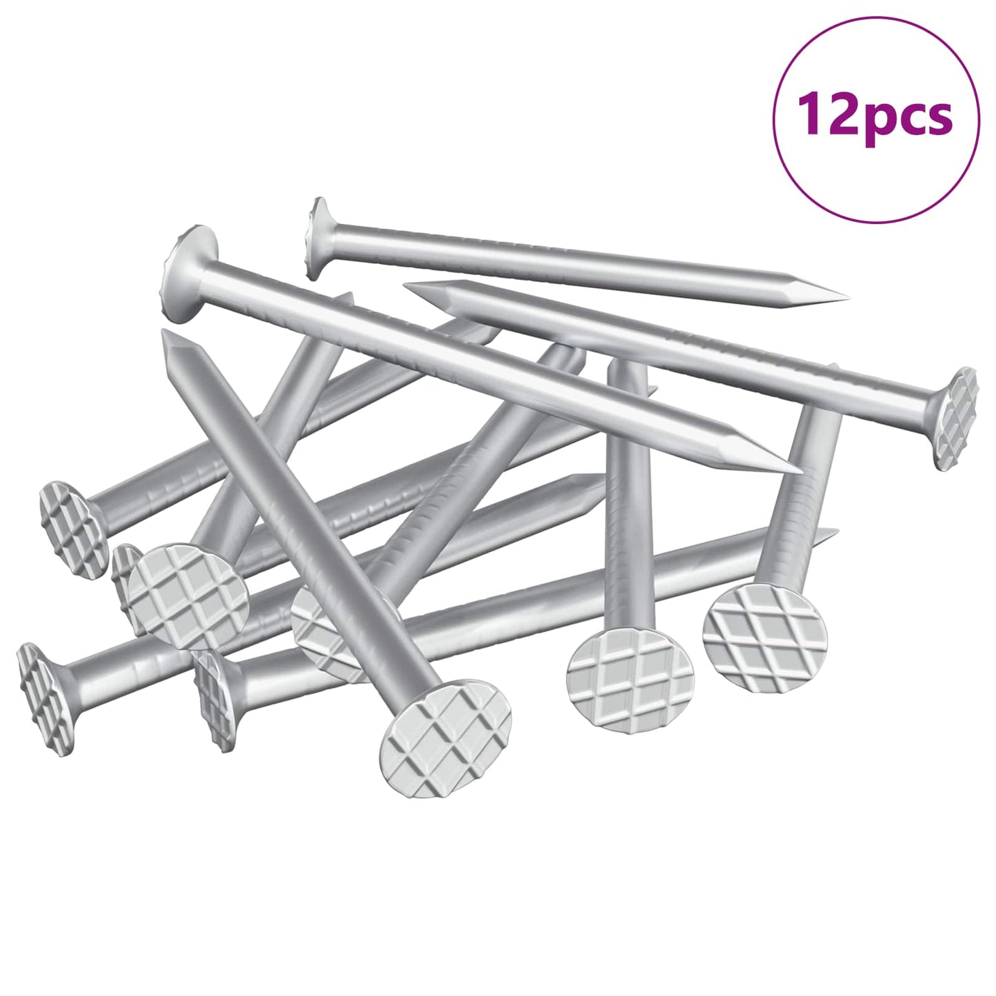 Chiodi per Legno 12 pcs Argento Ã˜ 3 x 15 mm Metallo