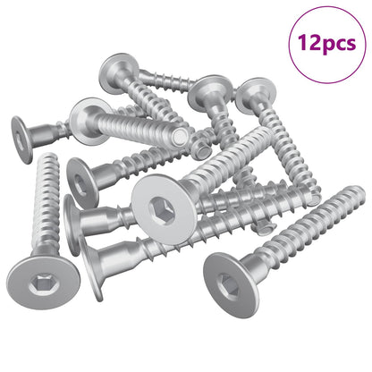 Viti confermat 12 pcs Argento Ã˜5 x 40 mm Metallo