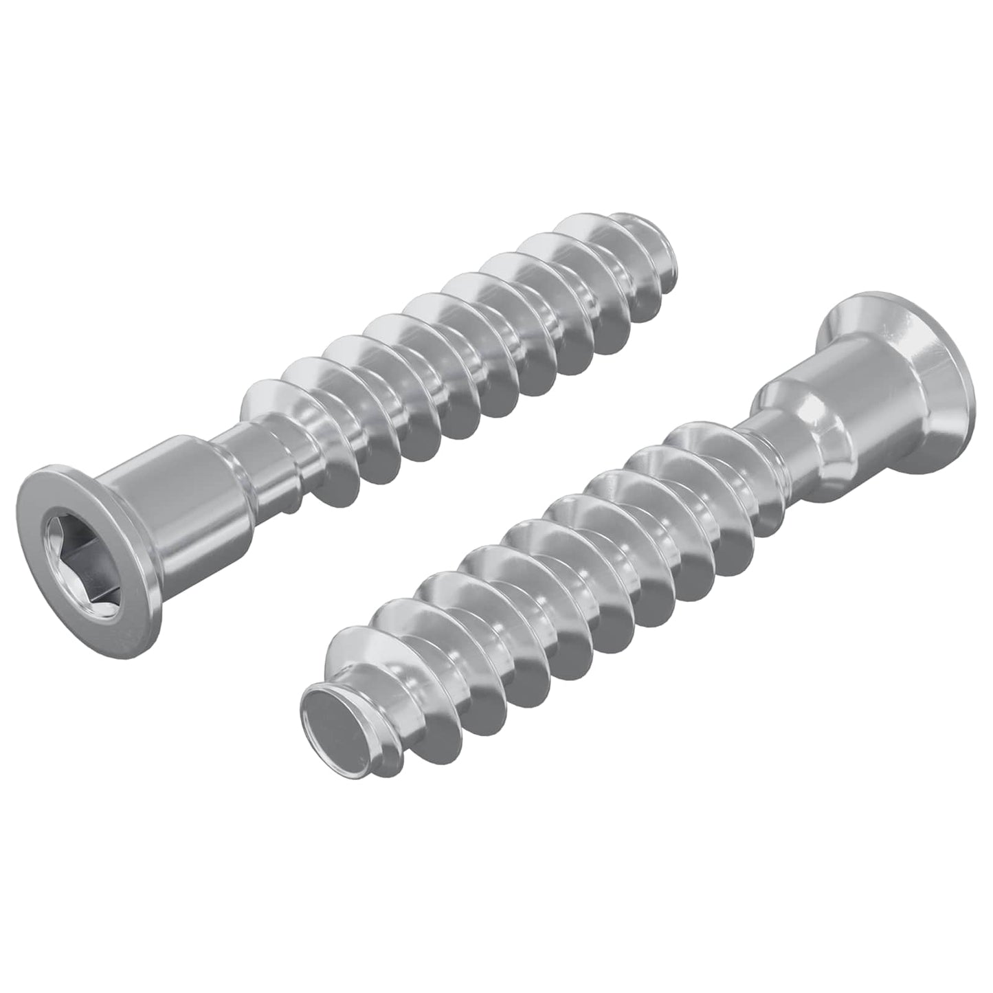 Vite a testa cilindrica 2 pcs Argento M7 x 40 mm Acciaio