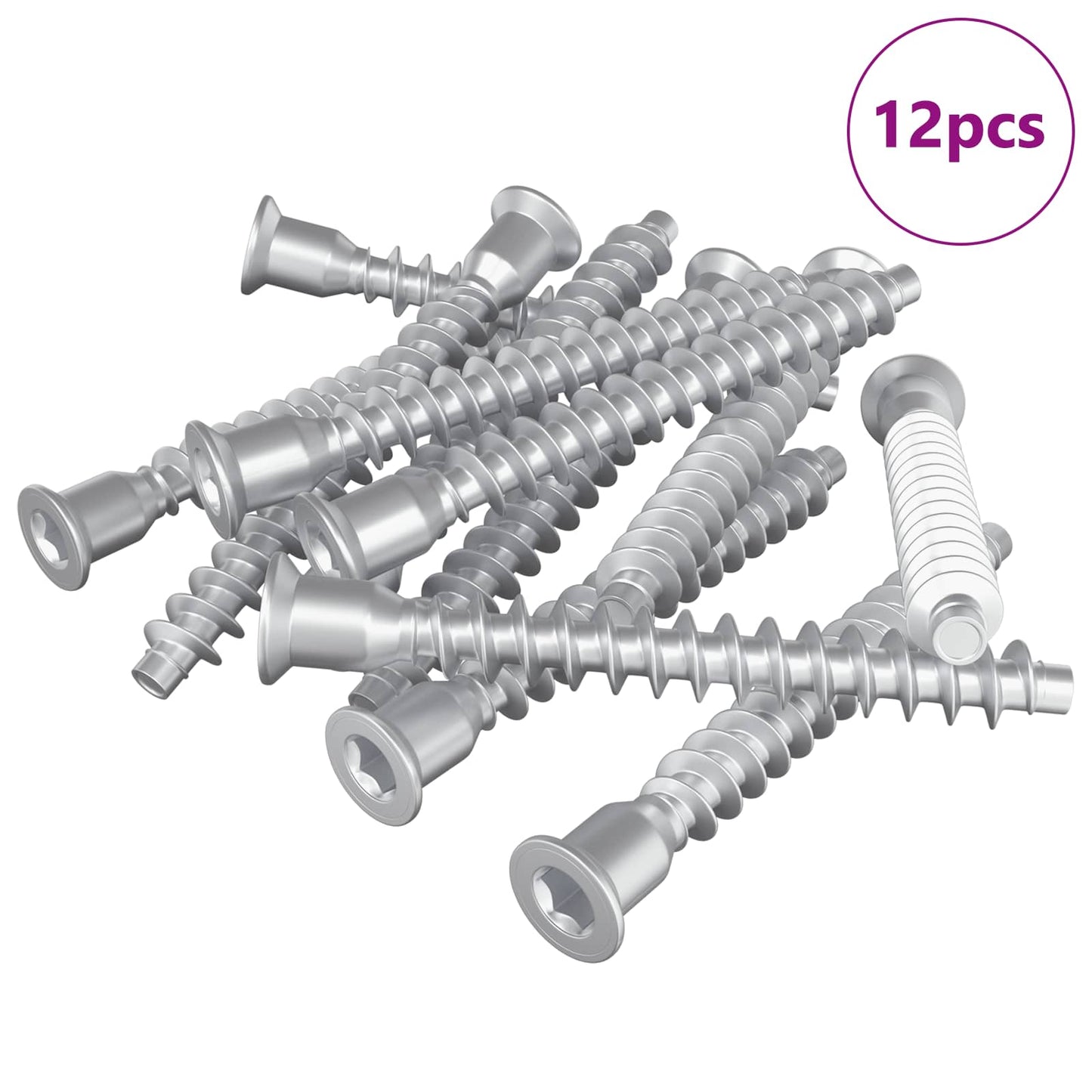 Viti confermat 12 pcs Argento Ã˜7 x 58 mm Metallo