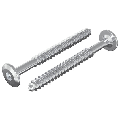Viti in Legno 2 pcs Argento M6 x 70 mm Acciaio
