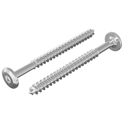 Viti in Legno 2 pcs Argento M6 x 70 mm Acciaio