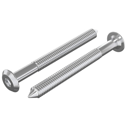 Viti per mobili 2 pcs Argento M6 x 60 mm Acciaio