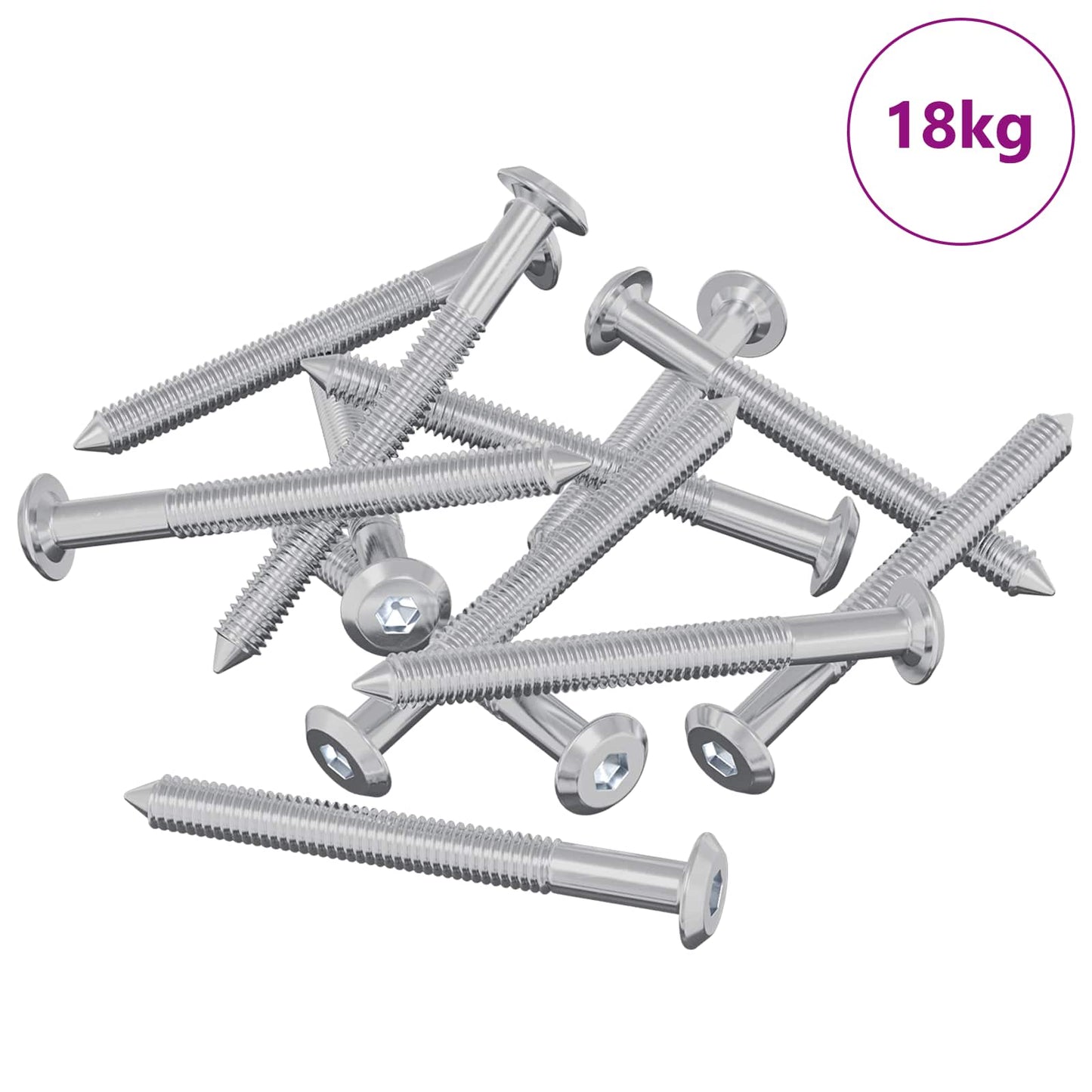 Viti per mobili 1600 pcs Argento Acciaio