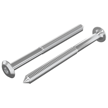 Viti per mobili 2 pcs Argento M6 x 70 mm Acciaio