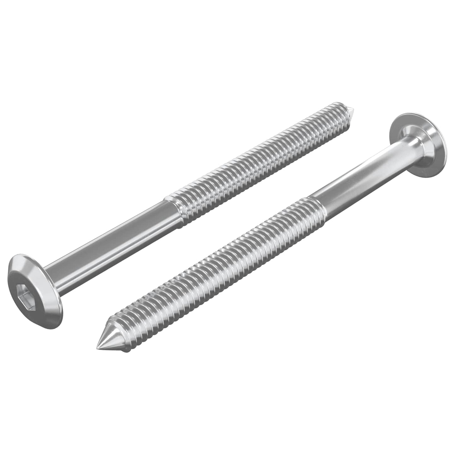 Viti per mobili 2 pcs Argento M6 x 85 mm Acciaio