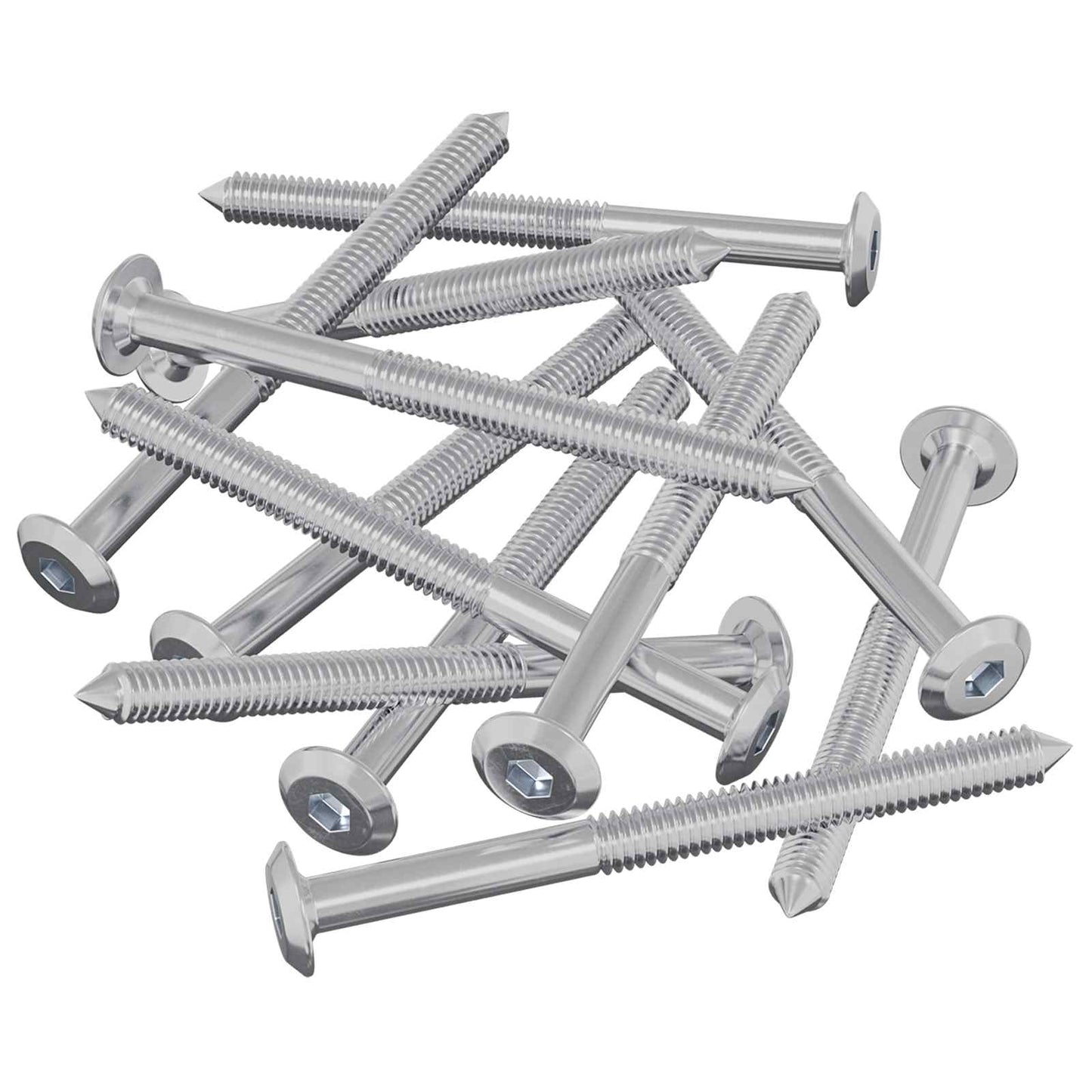 Viti per mobili 12 pcs Argento M6 x 85 mm Acciaio