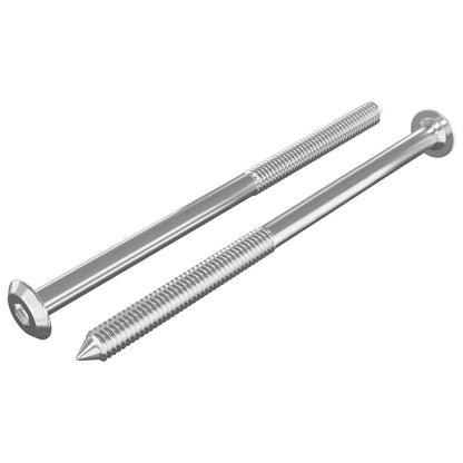 Viti per mobili 2 pcs Argento M6 x 100 mm Acciaio