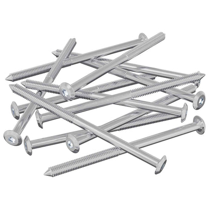 Viti per mobili 12 pcs Argento M6 x 100 mm Acciaio