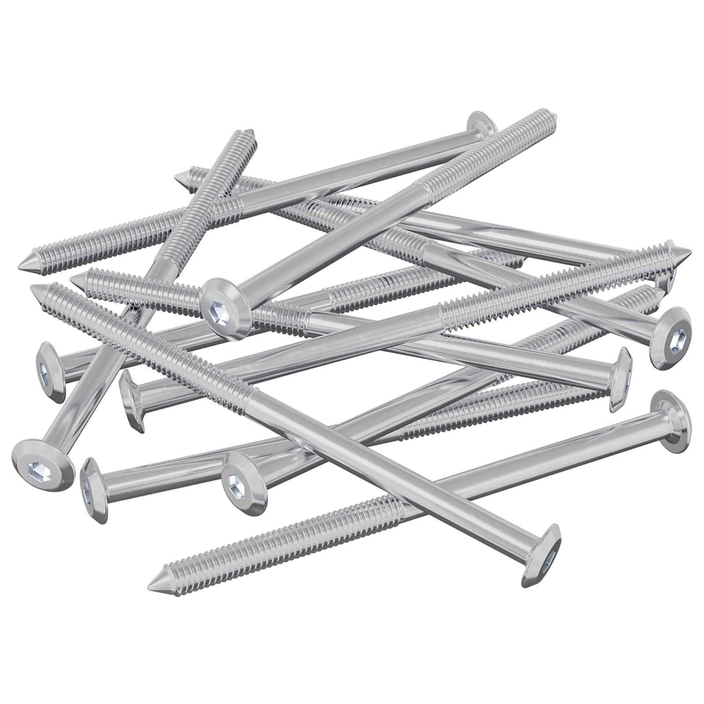 Viti per mobili 1000 pcs Argento Acciaio