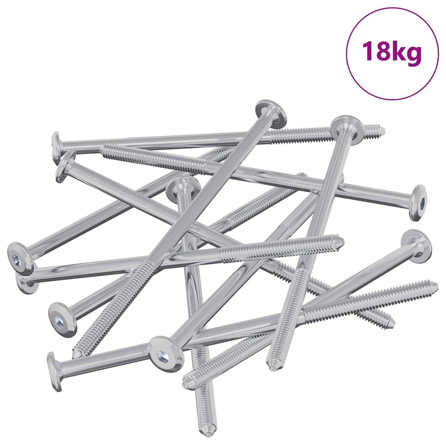 Viti per mobili 800 pcs Argento Acciaio
