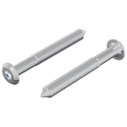 Vite 2 pcs Argento M6 x 50 mm Acciaio
