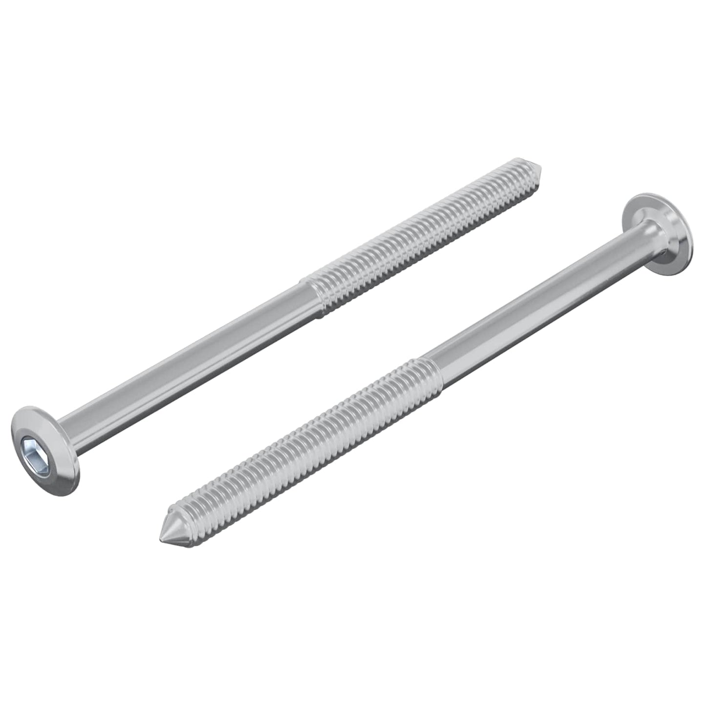 Vite 2 pcs Argento M6 x 85 mm Acciaio