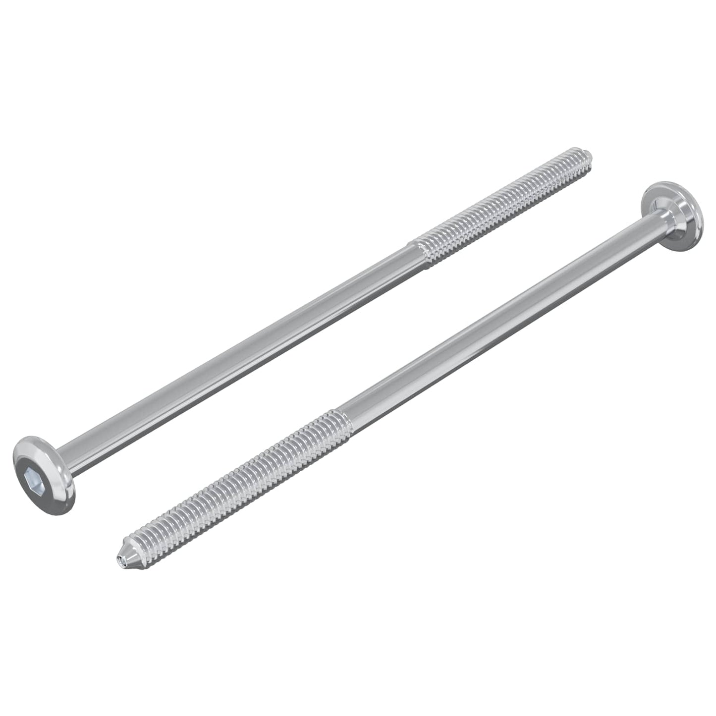 Vite 2 pcs Argento M6 x 120 mm Acciaio