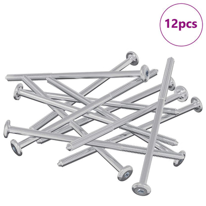 Vite 12 pcs Argento M6 x 120 mm Acciaio