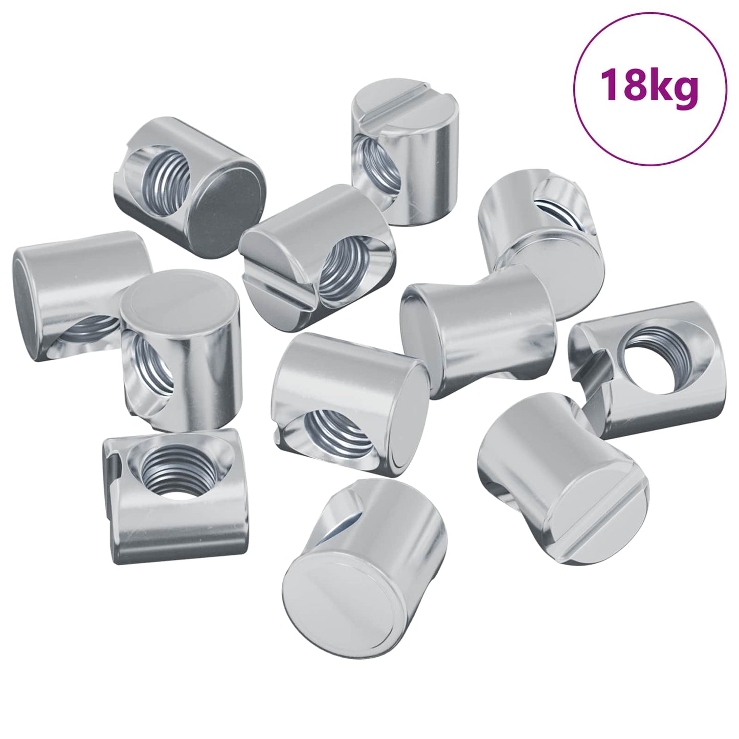 Dadi a tamburo 4500 pcs Argento M6 x 12 mm Metallo