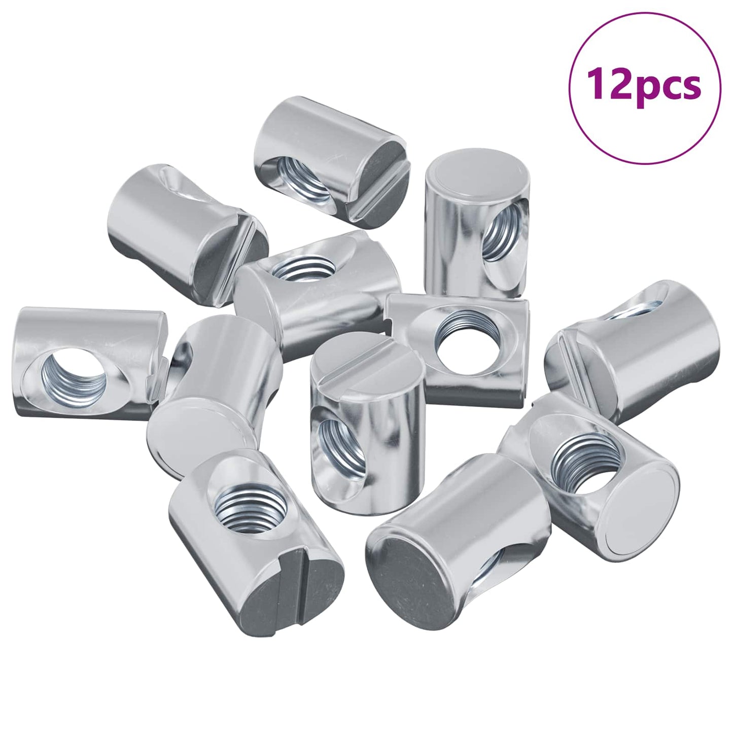 Dado per Barile 12 pcs Argento M6 x 13 mm Ferro