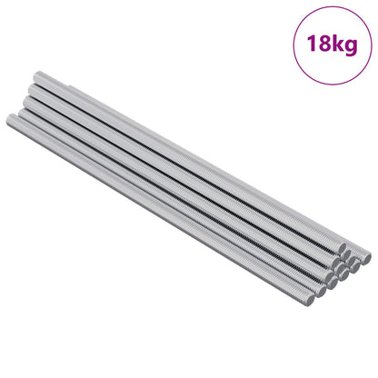 Asta Filettata 600 pcs Argento Acciaio