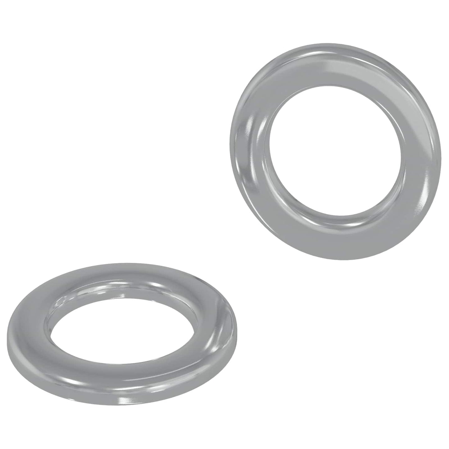 Rondelle 2 pcs Argento 10 x 10 x 0,8 mm Ferro