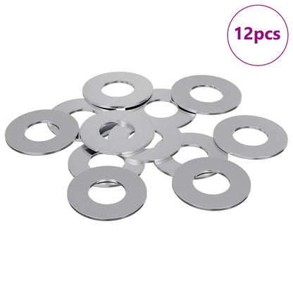Rondelle 12 pcs Argento 16 x 16 x 1,5 cm Ferro
