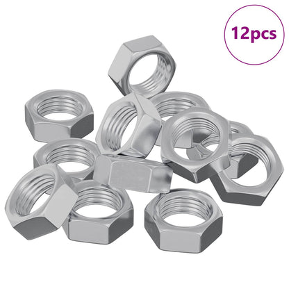 Dado esagonale 12 pcs Argento M6 Metallo