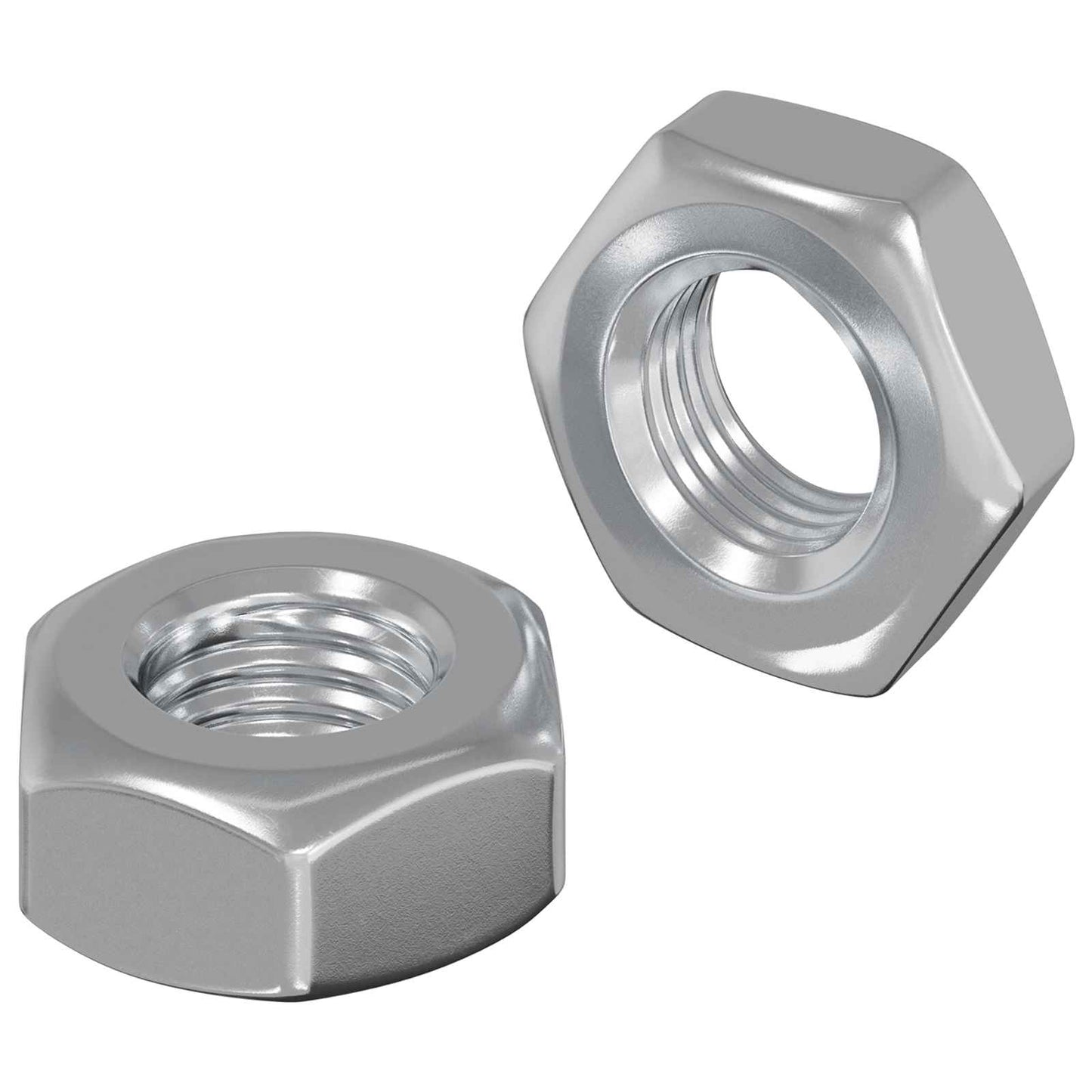 Dado esagonale 2 pcs Argento m8 Metallo