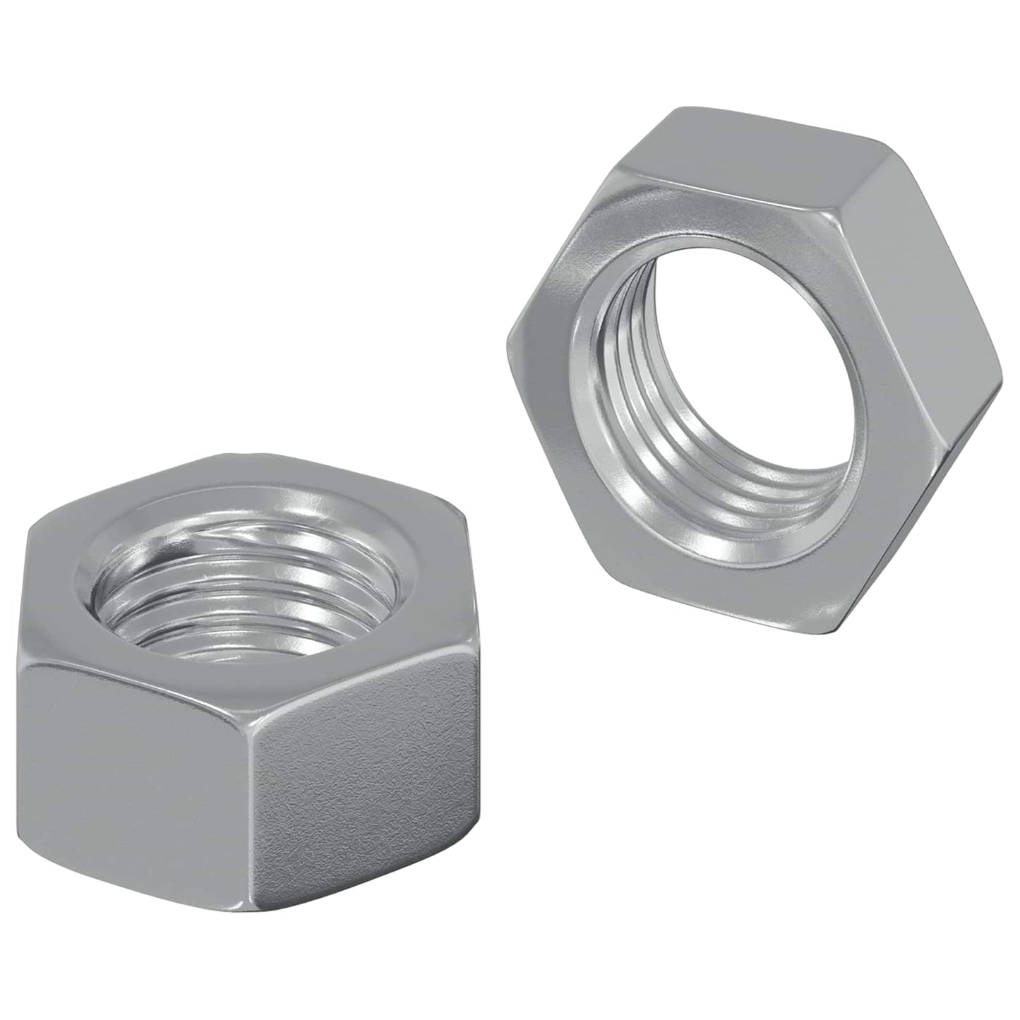 Dado esagonale 2 pcs Argento M6 Metallo