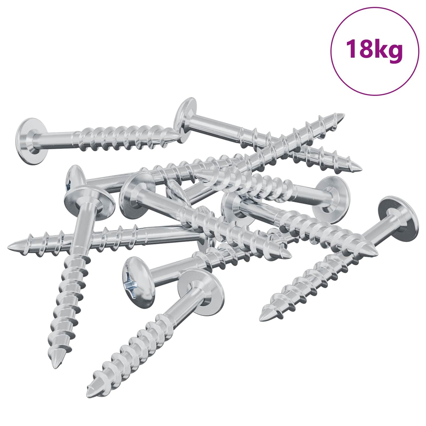 Vite 7792 pcs Argento 9,8 x 35 mm Ferro