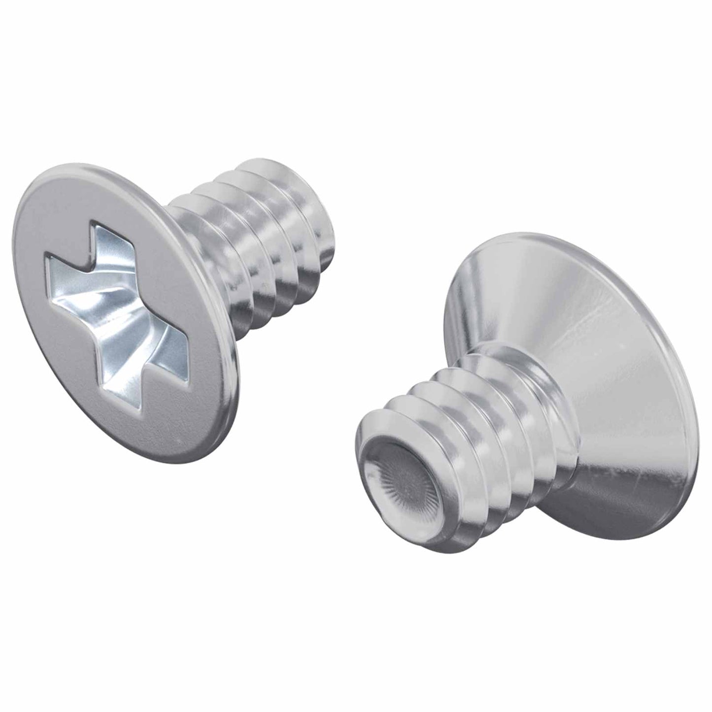 Viti a testa conica 2 pcs Argento M4 x 6 mm Acciaio