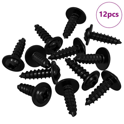 Chiodo autofilettante 12 pcs Nero 3,5 x 12 mm Ferro