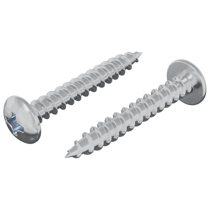 Vite in Legno 2 pcs Argento M4 x 28 mm Ferro