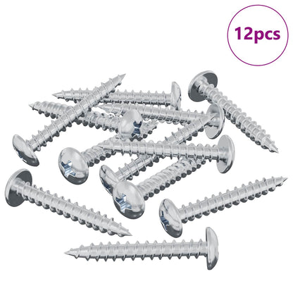Vite in Legno 12 pcs Argento M4 x 28 mm Ferro