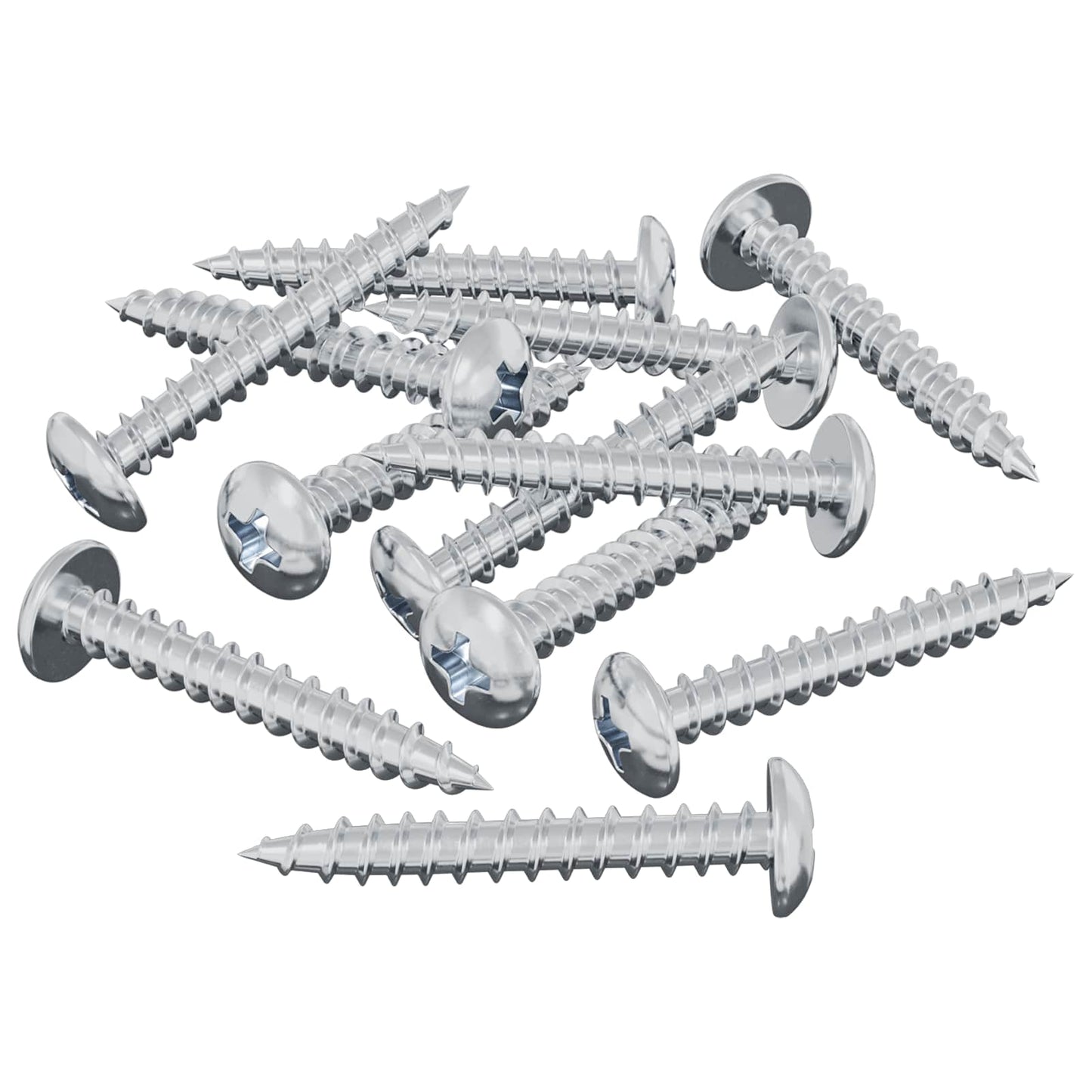 Vite in Legno 8182 pcs Argento M4 x 28 mm Ferro