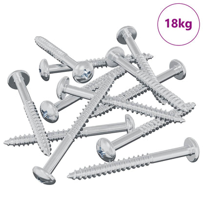 Vite in Legno 3273 pcs Argento 9,8 x 53 mm Acciaio