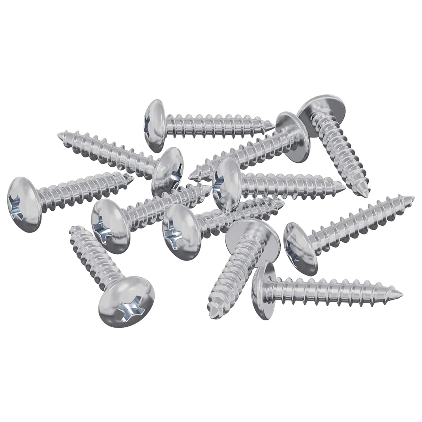 Viti in Legno 12 pcs Argento M3,5 x 20 mm Acciaio